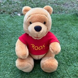 The Walt Disney Winnie the Pooh‎ Plush Red Shirt Stuffed Animal Posable Arms